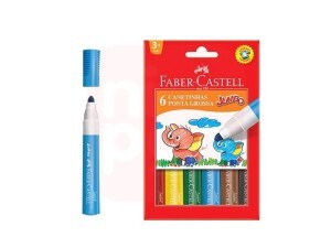 Canetinha 6 Cores Jumbo - Faber Castell