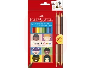 Lápis de Cor 12 Cores Caras E Cores - Faber-Castell