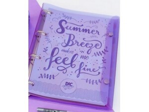 Fichário Universitário Breeze Cristal Roxo + 192 Folhas